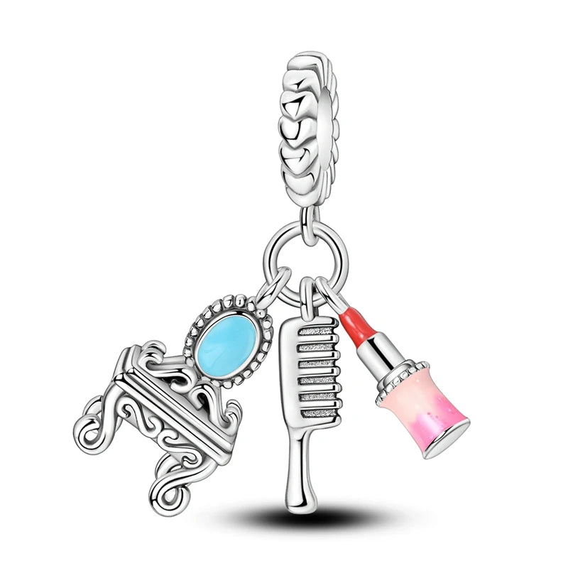 PAMELA 925 Sterling Silver Angel God Of Love Charms Wing Beads DIY For Original Pendant Bracelets Feather Jewelry For Women Gift