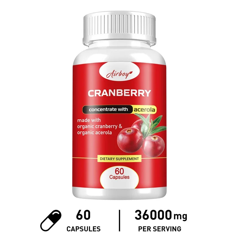 Cranberry Capsules - Urinary Tract Cleansing, Bladder Health, Antioxidant