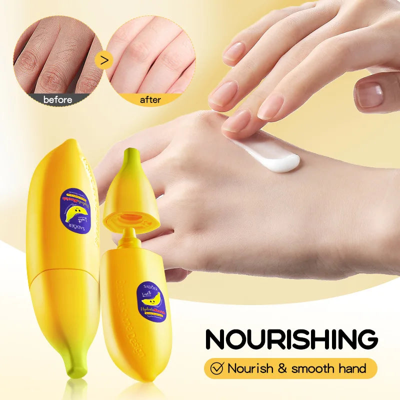 Banana squalane Anti-wrinkle Hand Cream Skin Soften Nourish Whitening Moisturizing Korean SkinCare Cracked Repair Product