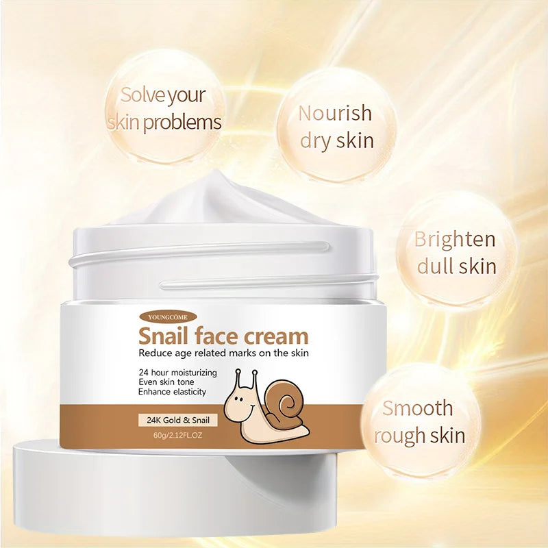 Korean Snail Essence Cream Collagen Moisturizing Hyaluronic Acid Moisturizer Nourishing Whitening Anti Wrinkle Facial Skin Care