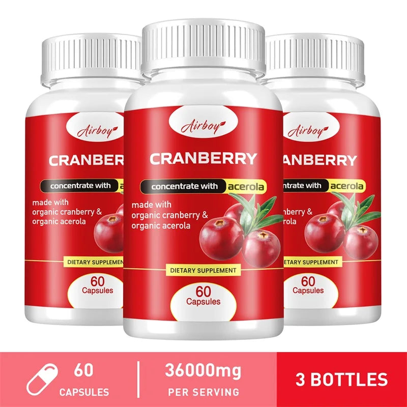 Cranberry Capsules - Urinary Tract Cleansing, Bladder Health, Antioxidant