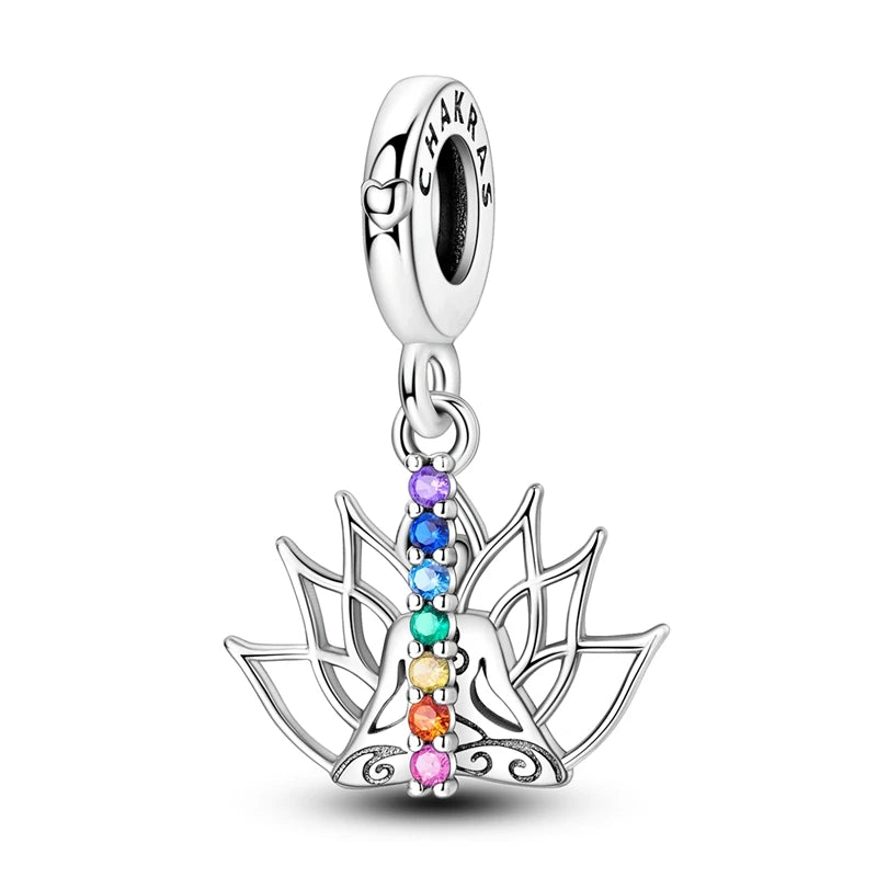 PAMELA 925 Sterling Silver Angel God Of Love Charms Wing Beads DIY For Original Pendant Bracelets Feather Jewelry For Women Gift