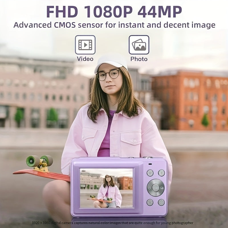 1080P HD Digital Camera 16x Digital Zoom Camera For Video Blogging 2.4-inch LCD Rechargeable Camera Photography Professional Camera With Support For Taking Pictures, Lnstant Camera, Vlogging Camera, Recording Videos And Webca