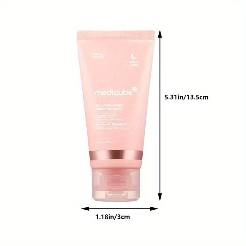Medicube-Bio Collagen Overnight Mask with Brush - Elasticity and Moisturizing Care, Contains Collagen - Korean Skincare Product, 2.53oz