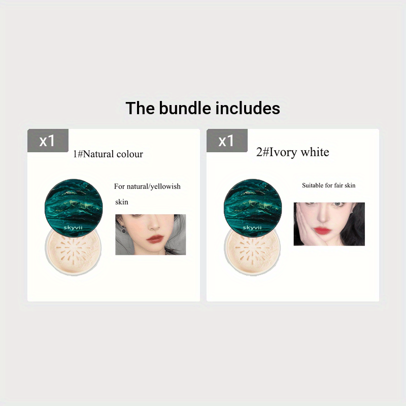 Waterproof Makeup Setting Powder Sweat Resistant And Oil Control Long Lasting And Non Smudge Matte Finish Loose Powder, St Patrick Day Gift Contain Plant Squalane