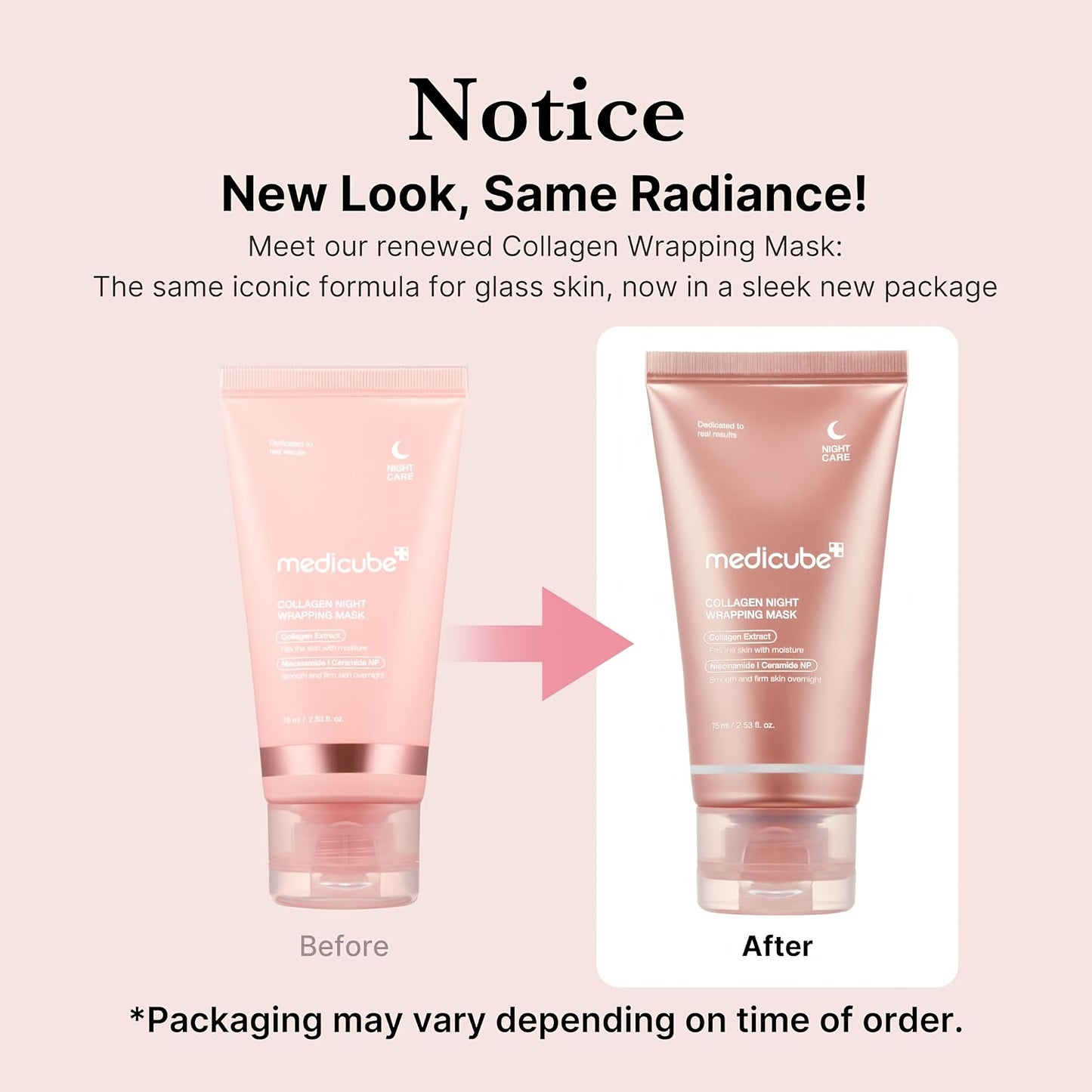 Medicube-Bio Collagen Overnight Mask with Brush - Elasticity and Moisturizing Care, Contains Collagen - Korean Skincare Product, 2.53oz