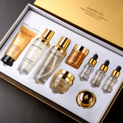 Korean Skincare Set for Women - 9pcs - Deep Hydration & Firming with Snail Mucin, Collagen, Niacinamide - Hypoallergenic - Suitable for All Skin Types - Ideal Gift Box for Women