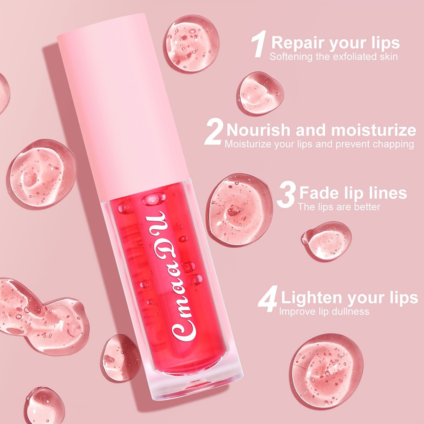 Vibrant Color Changing Lip Glaze Gel - Long Lasting, Moisturizing, Waterproof, Nourishing Lipstick for All Skin Types, Perfect Valentines Day Gift for Women