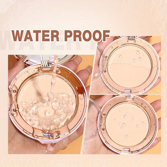 3 Colors Silky Finish Face Setting Powder - Oil Control, Waterproof, Full Coverage Foundation with Flawless Finish, Built-in Mirror for Easy Touch-ups, Long-lasting, Matte Effect, Suitable for All Skin Types