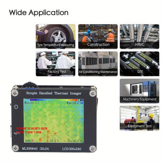 Thermal Imager Infrared Camera, Handheld Multifunctional Thermal Imager, Thermal Imaging Digital Camera, High Accuracy Temperature Monitoring Ambient Temperature Measurement for Security and Intrusion Detection, Infrared and