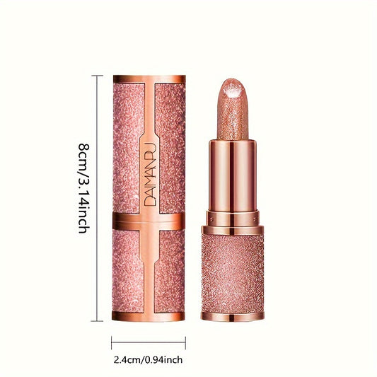 Vibrant Starry Night Lipstick - Moisturizing Color-Changing Lipstick with Nourishing Glitter and Soothing Lip Lines for Valentine's Day Gifts and Music Festival - Long-Lasting, Shiny, and Jelly Finish