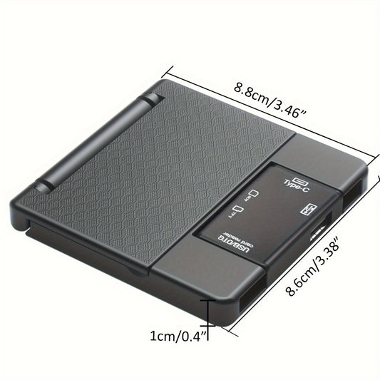 7-in-1 Multifunctional OTG Card Reader - High-Speed Micro SD Card Adapter with Storage Box for Digital Camera, Smartphone, Tablet - External U Disk, SD, TF Card Converter with OTG Function