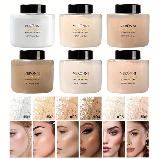 [4 Colos Long Lasting Setting Powder] 4 Colos Matte Finishing Makeup Loose Setting Powder Long Lasting Coverage Oil Control Face Makeup Cosmetics