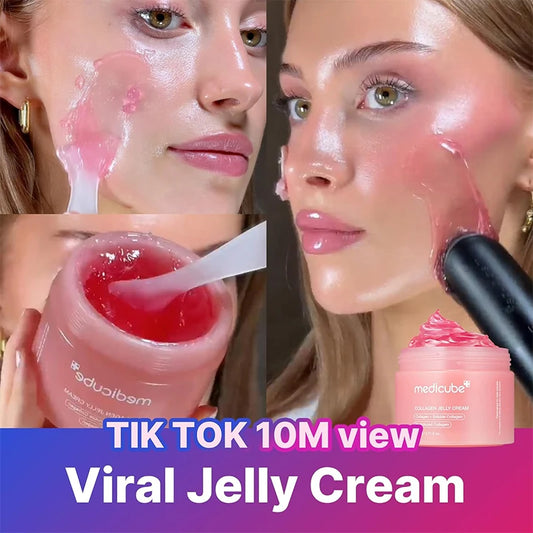 2025 New Collagen Jelly Cream Niacinamide Hydrolyzed Whitening Brightening Moisturizer Collagen Korean Skincare Products 3.88OZ.
