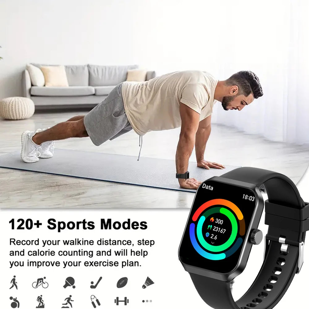 SENBONO NX25 New SmartWatch Women Men square Screen Sports Waterproof Answer Call Heart Rate Tracker Clock Men Women Smart Watch
