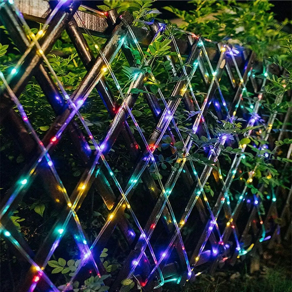 Christmas Decoration 2025 Outdoor Street Garland Winter Festoon Led Tube Rope String Light Plug-Operated 10/20/30/40M New Year