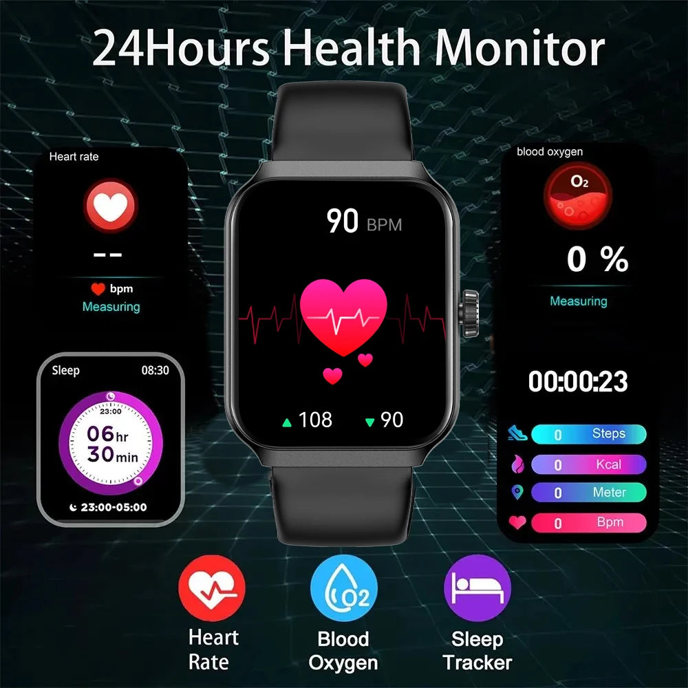 SENBONO NX25 New SmartWatch Women Men square Screen Sports Waterproof Answer Call Heart Rate Tracker Clock Men Women Smart Watch