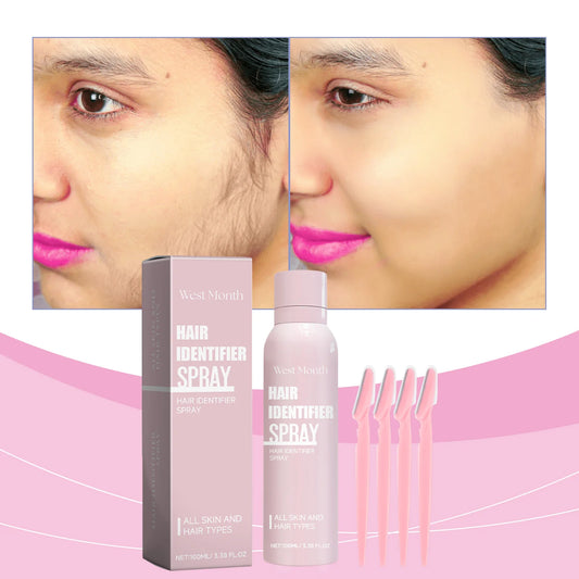West&Month Facial Hair Recognition Spray, Facial Cleanser softens hair gentle non-irritating hair removal spray