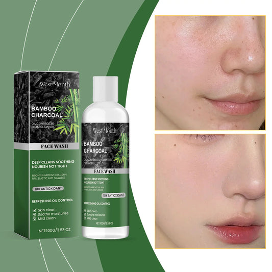 West&Month Charcoal Facial Cleanser Cleans Facial Skin From Oil And Dirt, Keeps Moisturizing, Refreshing And Oil Controlling