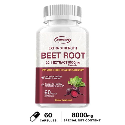 Beet Root Capsules - Heart Support, Promotes Blood Circulation, Supports Blood Pressure, Digestive, Immune System
