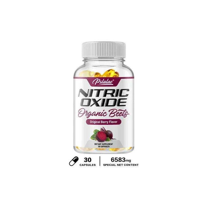 Nitric Oxide Supplement Beetroot Powder Capsules – Non-GMO and Gluten-Free Supplement