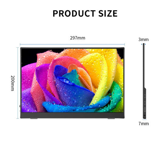 2.5K Portable Monitor 13.3” 2560x1600 External Display 16:10 Second Monitor Screen Type-C HDMI for Xbox Switch PS Phone US Stock