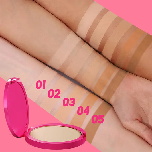 4 Color Oil Control Matte Face Powder Long Lasting Flawless Setting 1PC Powder Face Makeup Full Coverage Pressed Powder Gifts