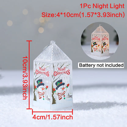 Christmas Lantern Light Merry Christmas Decorations for Home 2025 Navidad Christmas Tree Ornaments Xmas Gifts New Year 2026