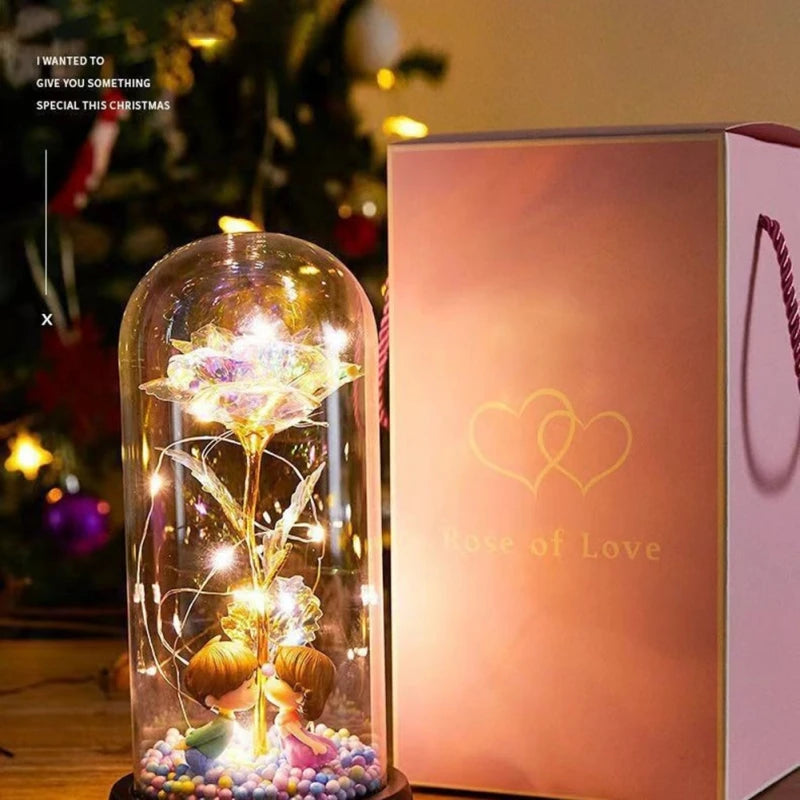 Valentine's Day LED Simulation Rose Flower Light Beautiful Realistic Looking Night Light Rose Eternal Flower Party Supplies