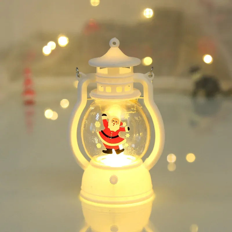 Christmas Ornaments LED Lantern Light Santa Claus Merry Christmas Decorations for Home 2024 Xmas Santa for Baby New Year Gift