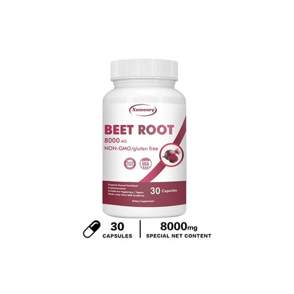 Beetroot Capsules 8000mg - Supports Heart Health, Promotes Digestive Health, and Improves Immunity