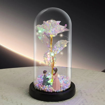 Valentine's Day LED Simulation Rose Flower Light Beautiful Realistic Looking Night Light Rose Eternal Flower Party Supplies