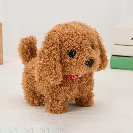U13F Walking Barking Cute Puppy Pet Dog Toy with Battery Control Halloween Birthday Gift for 3 Year Old Boys Girls