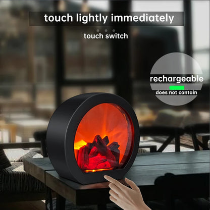 Fireplace Decorative Lantern Night Light For Party Christmas Holiday LED Simulation Log Flame Effect Home Gift Decor Lighting