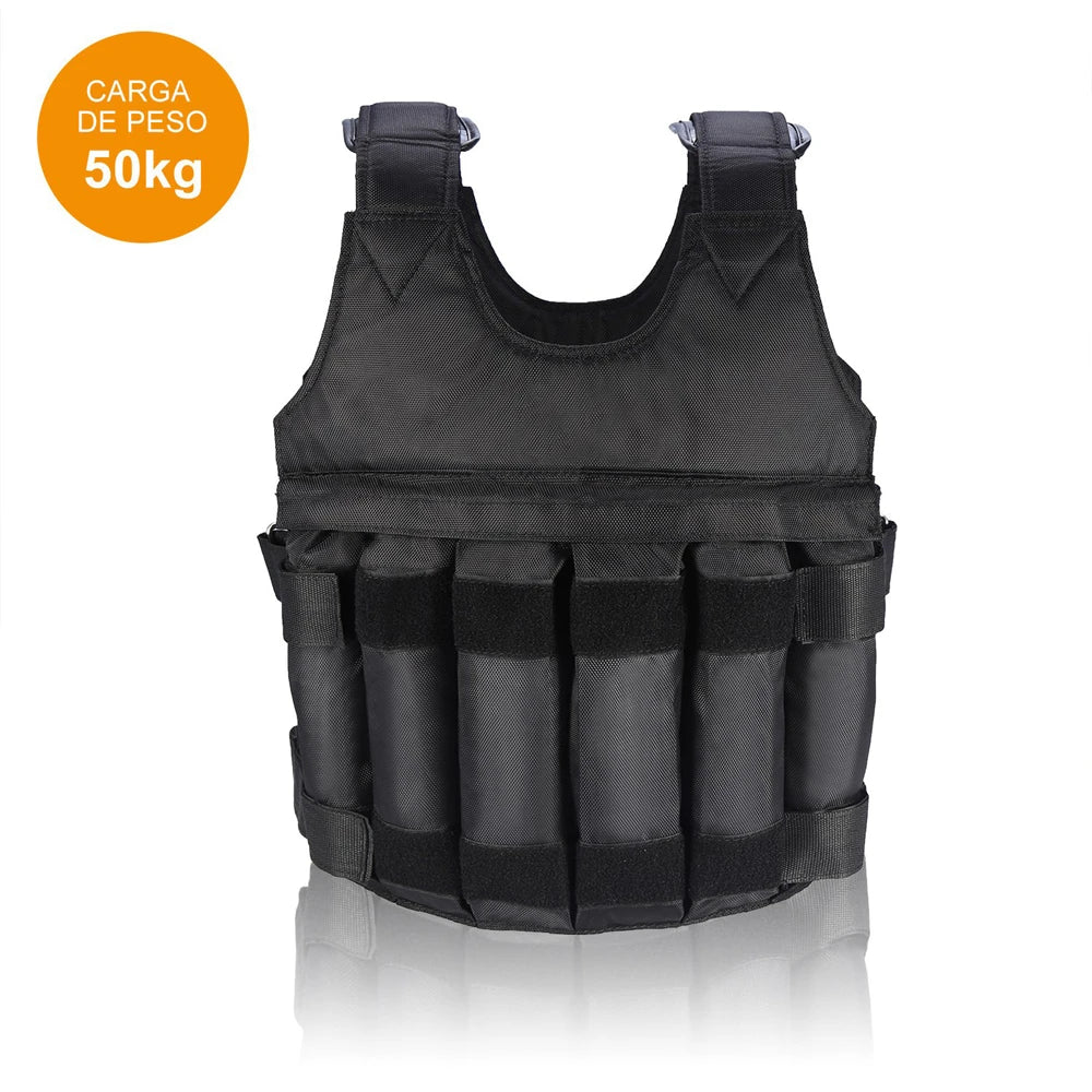 20kg/50kg Run Loading Weighted Vest Adjustable Exercise Training Fitness Jacket Gym Workout Boxing Vest Weight Waistcoat