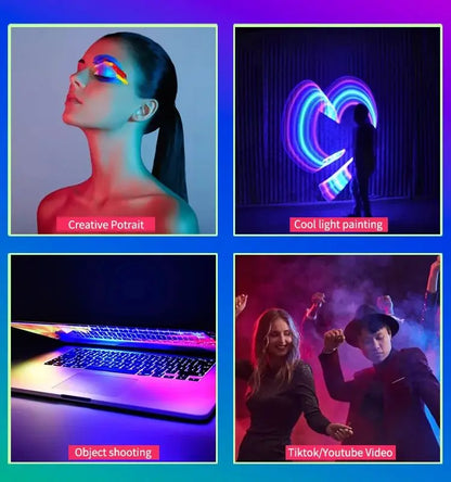 LUXCEO Q508A RGB Photography Light LED Handheld Video Tube 3000K-6000K Rechargeable Battery Studio Photo Lamp for Youtube TikTok