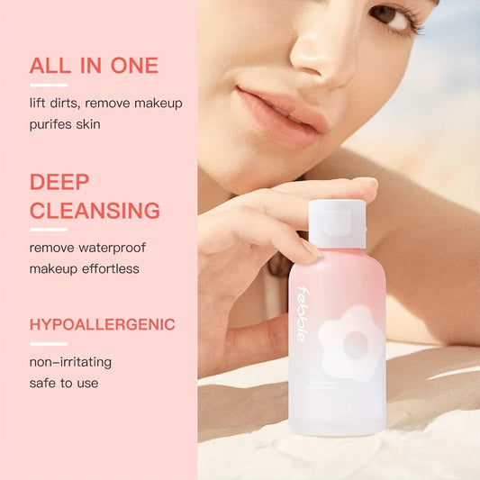 USHAS Gentle Facial Makeup Remover Deep Cleansing Moisturizing Water Non-Irritating Harmless Skin Cleanser for All Skin Types