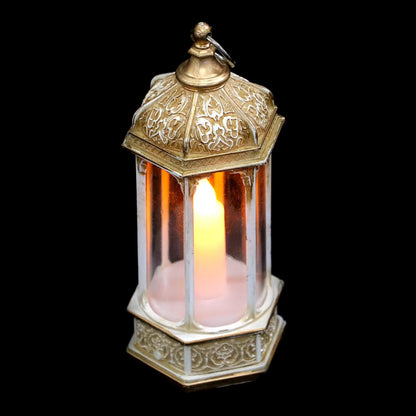 Lantern Plastic Holder Decorative Night Light for Home Office Party Christmas Decorations LED Atmosphere Lamp
