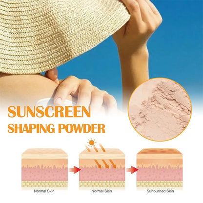 8g Sunscreen Setting Powder SPF 50+ PA+++ Translucent Finishing Powder, Oil Control UV Protection Makeup Powder with Puff