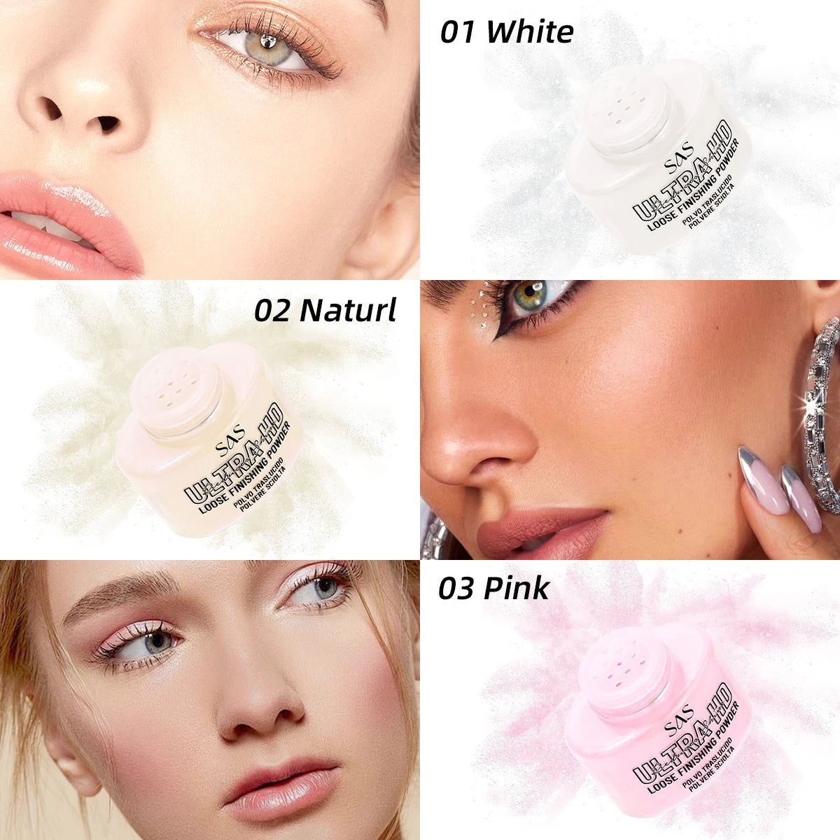 Setting powder, oil-control matte makeup effect, long-lasting waterproof, brightens skin tone, creates a perfect makeup