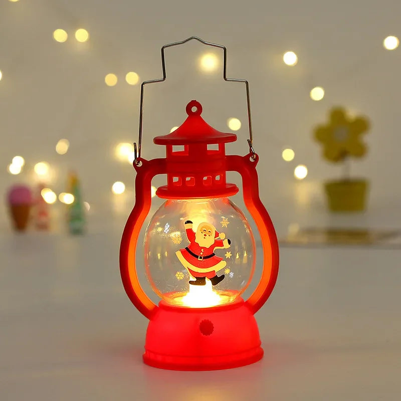Christmas Ornaments LED Lantern Light Santa Claus Merry Christmas Decorations for Home 2024 Xmas Santa for Baby New Year Gift