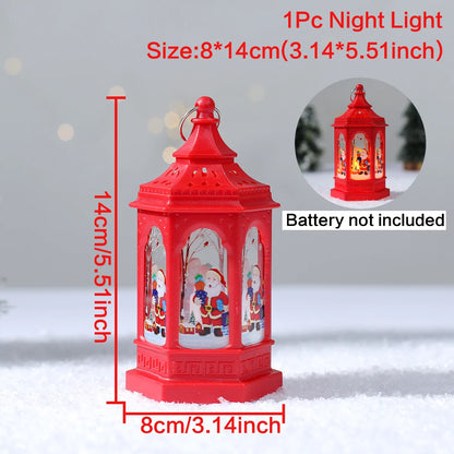 Christmas Lantern Light Merry Christmas Decorations for Home 2025 Navidad Christmas Tree Ornaments Xmas Gifts New Year 2026
