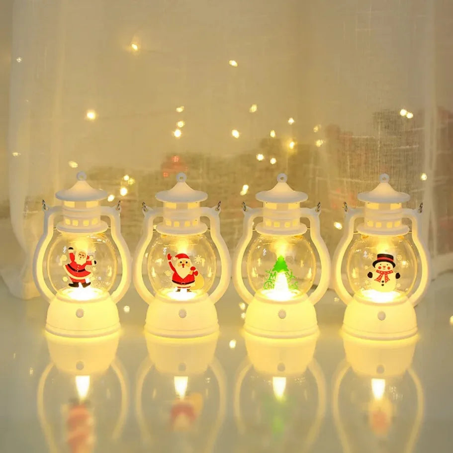 Christmas Ornaments LED Lantern Light Santa Claus Merry Christmas Decorations for Home 2024 Xmas Santa for Baby New Year Gift