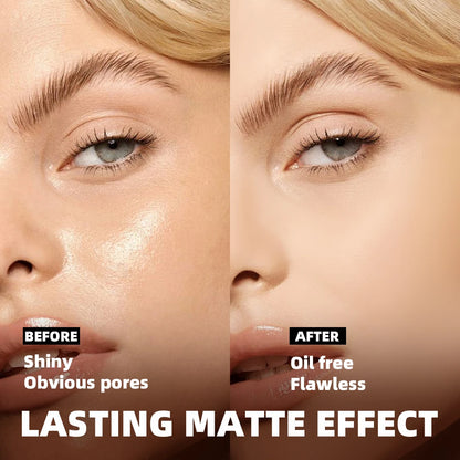 Setting powder, oil-control matte makeup effect, long-lasting waterproof, brightens skin tone, creates a perfect makeup