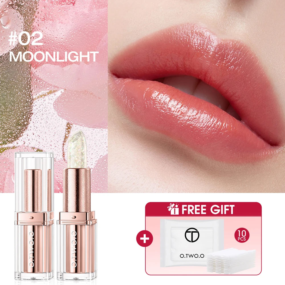 O.TWO.O Color Changing Lipstick 3-in-1 Lip Blam Transferproof Long Lasting Non-Sticky Moisturizing Glossy Shine Lip Gloss Makeup