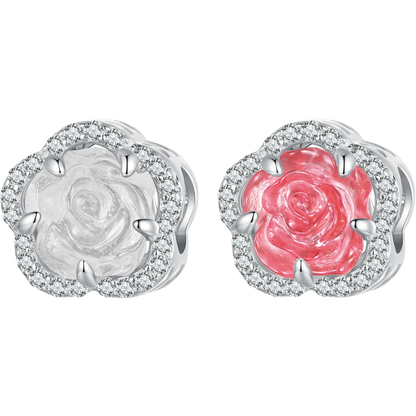 BISAER 925 Sterling Silver Little Prince&Rose Charm Bead Bellflower Princess Heart Cross Shell Pendant Fit DIY Bracelet Jewelry