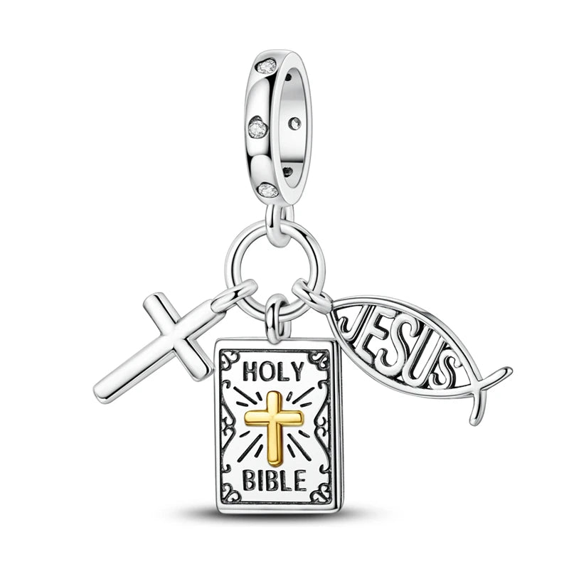 PAMELA 925 Sterling Silver Angel God Of Love Charms Wing Beads DIY For Original Pendant Bracelets Feather Jewelry For Women Gift
