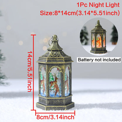 Christmas Lantern Light Merry Christmas Decorations for Home 2025 Navidad Christmas Tree Ornaments Xmas Gifts New Year 2026