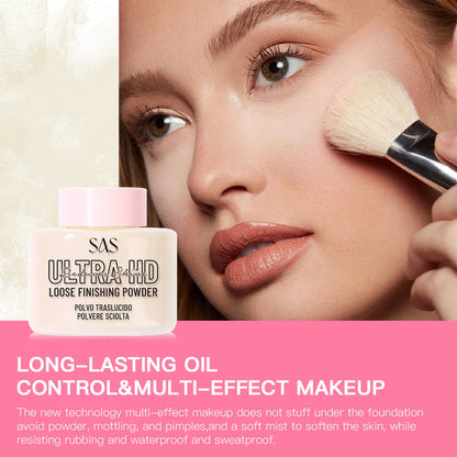 Setting powder, oil-control matte makeup effect, long-lasting waterproof, brightens skin tone, creates a perfect makeup