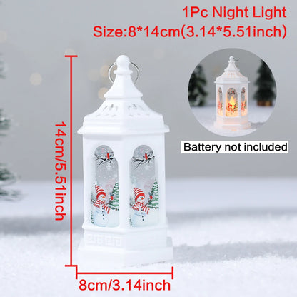 Christmas Lantern Light Merry Christmas Decorations for Home 2025 Navidad Christmas Tree Ornaments Xmas Gifts New Year 2026